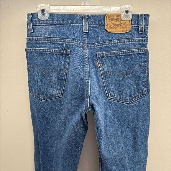 Vintage Levi's 517 Jeans Size 30x31 Flare USA Made 80s Whisker Fade Orange Tab - Picture 1 of 14